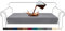 Granbest Premium Wasserdicht Sofa Sitzkissenbezug, High Stretch Jacquard Sitzkissenschutz Sofasitzbezug für Couch (3 Sitzer, Hellgrau)