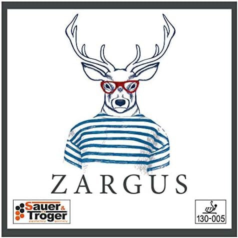 Sauer & Tröger Tischtennis Belag Kurze Noppe | Zargus | Rot, Schwarz | 1,5 1,8 2,0 (Rot, 2,0 mm)