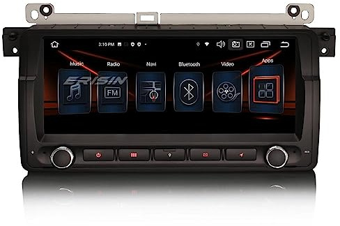 Erisin Android 14 8-Kern Autoradio Mit GPS für BMW 3 Serie E46 M3 Rover 75 MG ZT 8.8 Zoll Navigation DAB+ Radio CarPlay Touchscreen DSP WiFi 4G FM Bluetooth 5.0 Android Auto A2DP RDS 4GB+64GB