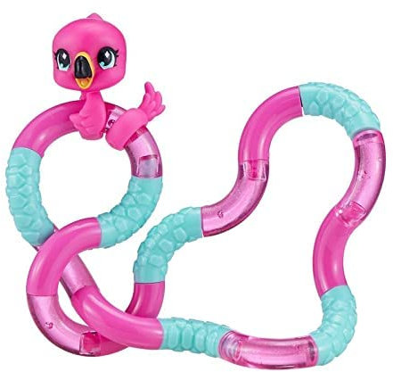 Tangle Jr. Pets Serie Linky der Flamingo, Fidget to Focus, Fidget-Spielzeug für Kinder, ab 3 Jahren, drehendes sensorisches Spielzeug, ideal für Feinmotorik, in offizieller Box