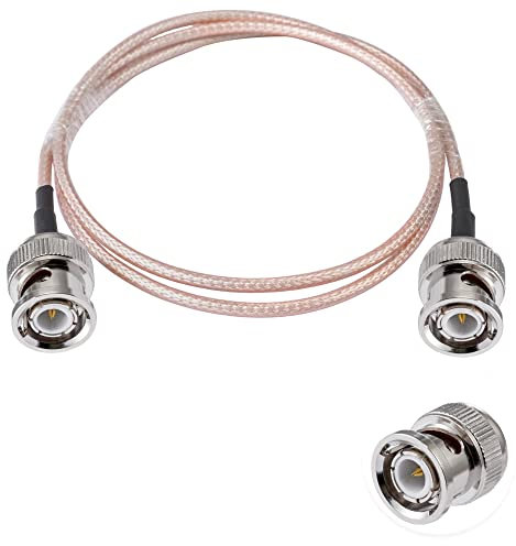 Vecys BNC Maschio a BNC Cavo Maschio 50ohm BNC Maschio a Maschio RG316 RF Cavo Coassiale Coassiale Ponticello 3FT/1M per Antenne RF Ham Radio Palmare