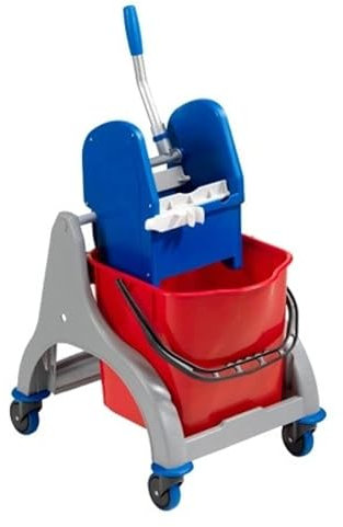 Hag Bürsten 8961 Einzel-Fahreimer mit Mopp-Presse, 15 Liter, 520mm x 420mm x 530/740mm