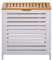 Rebecca Mobili Panier à linge avec couvercle en bois de bambou Mdf, blanc brun, gain de place Salle de bains Organisation du linge - Dimensions HxLxP : 55 x 50 x 30 cm - Art. RE6711