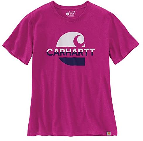 Carhartt Damen Loose Fit S/S Graphic T-Shirt, Farbe: Magenta Agate Größe: L