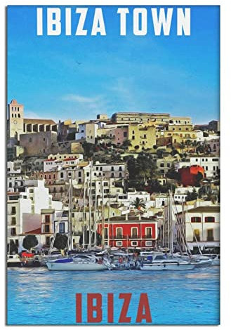 Ibiza Vintage Reise Poster Leinwand Kunst Poster Geschenk Wanddekoration Malerei Poster Dekorative Poster