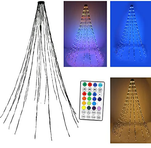 Smarte Weihnachtsbaumbeleuchtung RGB mit Fernbedienung und APP Lichterkette Baumbeleuchtung 304 LED Weihnachtsbeleuchtung