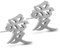 Japanese Love Kanji Earrings Chinese Character Earrings for Men Women, Stainless Steel, No Gemstone