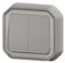 Control doble – 10a – gris – empotrado – legrand plexo 069815l