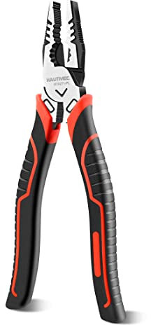 HAUTMEC 9 Linesman Pliers,High Leverage Combination Pliers Multifunctional Heavy Duty Lineman Tools HT0271-PL
