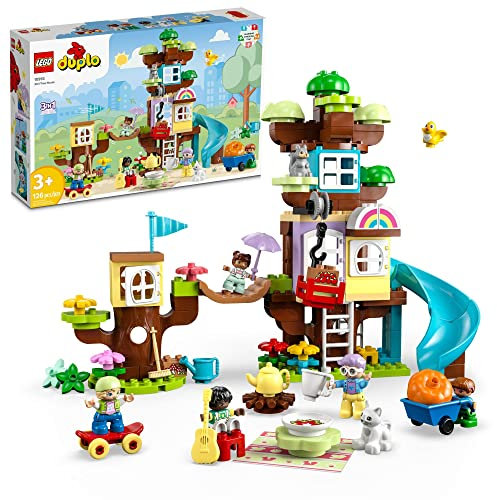 LEGO DUPLO 10993 - Casa sull'albero 3 in 1, giocattolo creativo per bambini, include 8 figure per insegnare abilità sociali, giocare insieme e giocare di gruppo, ottimo regalo di compleanno per