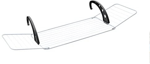 HERSIG - Tendedero para Radiador | Tendedero para Terraza de Metal - Color Blanco - Dimensiones 175 x 55 cm
