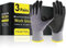NEOTRIL Safety Work Gloves Microfoam Nitrile Coated - 3 Pairs, Seamless Knit Nylon Bulk Pack Work Gloves with Grip for Men Women, Light Work Car, Warehouse (Grey, M)
