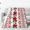 BEULSI Ukrainische Stickerei Stil Rose Überwurf Decke Warme Ultraweiche Mikrofleece Decke Für Bett Couch Wohnzimmer Schlafzimmer Decke