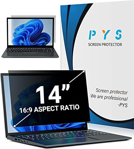 Laptop Privacy Screen 14 Inch for Lenovo HP Dell - Removable Laptop Screen Privacy Shield for 16:9 Widescreen Display - Anti Glare & Blue Light