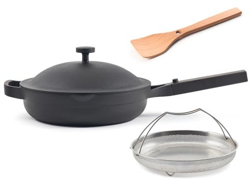 Our Place Always Pan 2.0 – 27cm (2.5L) Nonstick, Toxin-Free Ceramic Cookware | Patented 10-in-1 Aluminum Frying & Sauté Pan | Safe for Oven, Induction & All Cooktops up to 232°C | Char