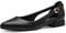 MARCO TOZZI Women's 2-22114-42 Ballet Flat, Black, 5.5