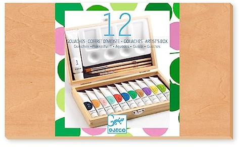 Djeco A&C Colores Caja de 12 Tubos de témpera