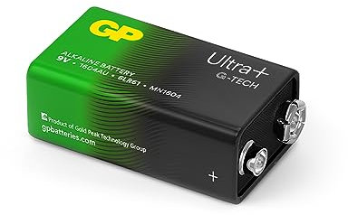 9V Battery GP Alkaline Ultra Plus 9V Pack of 1