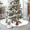 Weihnachtsbaum Decke Kunstfell Weißer Weihnachtsbaum-Rock Weihnachtsbaum-Schmuck Christbaumdecke Baumrock Fake Fur Hochflorig Anti Rutsch…