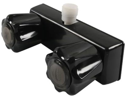 lerwliop RV Duscharmatur, Umsteller Wasserhahn, RV Dusche, passend für Wohnmobil, Wohnmobil, Wohnwagen, Wohnmobil und Boot, Duscharmatur, Schwarz