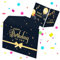 FETTIPOP Explodierende Konfetti Umschlag-Geburtstagskarte (Schwarz und Gold), Geschenkverpackung für Gutscheine, Konzertkarten, Reisegutschein, Geldgeschenk, Tickets