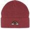 Spreadshirt Regenbogen Und Wolken Stickerei Bio Fisherman Beanie Mütze, One Size, Erdrot