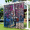 Boceoey Rideaux D'extérieur Fleurs Rideau pour Pergola Imperméable, Rideau Exterieur Terrasse Motif Vélo Paysage, Rideau Occultant Thermiques à œillet, 2 Pièces/132x213 cm OC-315