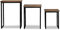Kangmusi 3-TLG. Satztisch-Set Recyceltes Massivholz Teak,245407