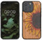 kwmobile Wood Case Compatible with iPhone 15 Pro Max Case - Cover - Wood Sunflower Yellow/Dark Brown/Light Brown