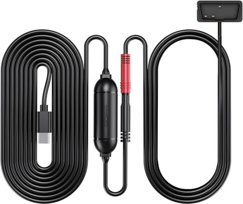 DDPAI Dashcam OBD Hardwire Kit, Auto Kamera Hardwire Kit kompatibel mit N1 Dual, N5 Dual, Mini 2X, ermöglicht eine 24-Stunden-Parküberwachung, 12 V/2 A bis 5 V/2 A, 3m