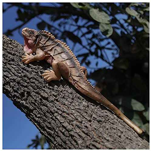 SWDONG Ornament Gartenfigur Eidechse – lebendige Harz-Tierskulptur, Baumumarmungsstatue, Outdoor-Gartendekoration für Hof, Rasen, Ornamente (braun)