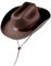 jojobasec Cowgirl-Hut mit Rollkrempe für Kinder, atmungsaktiv, Strandhut für Mädchen, Geburtstag, Party, Rollenspiel, Cowgirl-Hut für Kinder, Schule, Spielen, Dunkelbraun, 54cm