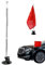 Asta de bandera telescópica, soporte para asta de bandera de coche con soporte de succión de aire, soporte para bandera con ventosa para exteriores, para coche, camión, barco y vehículo, asta de bande