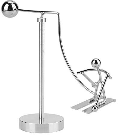 Jwthee Skiing Model, Skiing Balancing Iron Model Skiing Iron Man Ornament Rotating Tumbler Craft Art Science Home Offic Bedroom Desk Decor