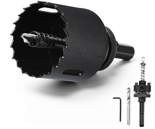 Scie cloche de 51 mm, bimétal avec tige SDS Plus et tige hexagonale, ensemble de forets pour bois, plâtre, métaux fins, plastiques