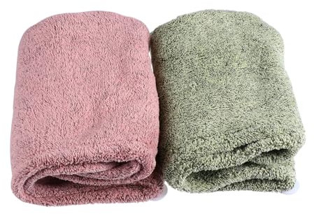 Ipetboom Natürliches Haartrocknen Mit Vlieskappen-set – 2 Haarhandtücher Geruchsneutral Sicher Für Alle Haare