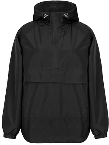 Veste de pluie à capuche pour femme, à enfiler, pliable, légère, coupe-vent, imperméable et respirante