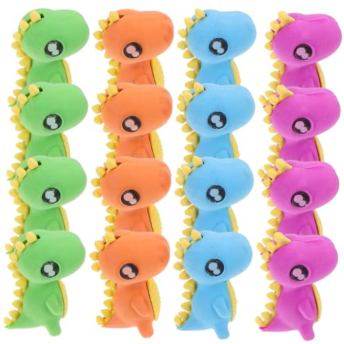 Happyyami 24 Stück Niedliche Dinosaurier Radiergummis aus Kunststoff Wegradierstifte für Kinder Kleiner Radiergummis in Dinosaurierform Dekorativ und Ausradieren Zufällige Farbe
