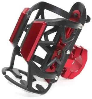 Motorcycle Universal Cup Holder Motorcycle Water Bottle Responds Cup Holder Aluminum Accessories Bottle Holder(Red)