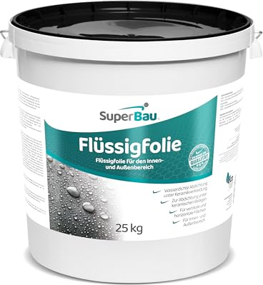 SuperBau Flüssigfolie 25kg Blau (≈21m²) für den Innen- und Außenbereich Geeignet, Flüssigkunststoff für Dusche