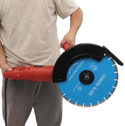 3000W Concrete Wet Dry Dual-Use Single Piece Stone Cutting Machine+350# Stone Cutting Blade Electric Cutting Machine Tool for Brick Granite Marble Saw Blade Diamond Electric Wall Chaser Slotter Ci