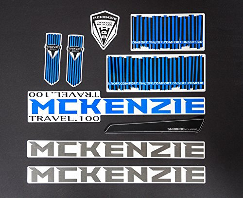 Fahrrad Rahmen Aufkleber Schriftzug Frame Sticker Set Decal blau grau Bike Design