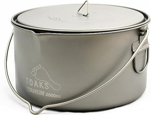 TOAKS Im Freien hängender Topf des Titans Einfach zu tragen, eine Vielzahl von Kapazitäten (2000ml)