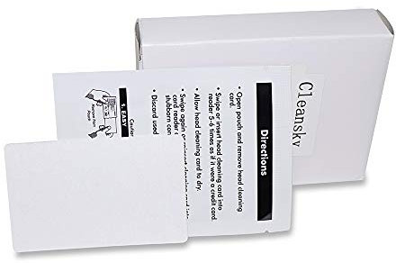 CR80 Limpieza Tarjetas, Dual Side Presaturated Card Reader Cleaner, POS Swipe Terminal Limpieza Tarjetas CK-CR80