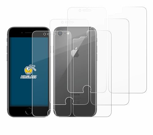 BROTECT (3 Stück Schutzglas für Apple iPhone 8 (Display+Rückseite) Schutzfolie Made in Germany Panzer Folie Glas Displayschutz [ 9H, Anti-Fingerprint]