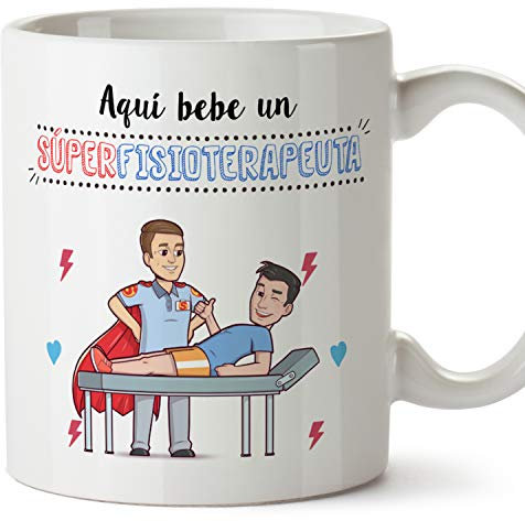 MUGFFINS Taza Fisioterapeuta Hombre (Superhéroes() - Regalos Originales y Divertidos de Fisioterapia