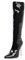LUXMAX Stivali Alti Fino al Ginocchio Donna Tacco a Spillo Alto di Vernice a Punta Scarpe con Cerniera (Nero) - 39 EU