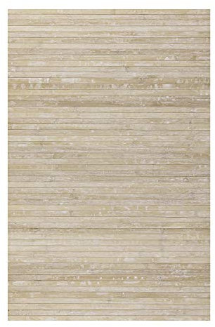 STORESDECO - rutschfeste Natürliche Bambusmatte Ideal für Wohnzimmer, Flur, Bad etc. Dieleneffekt! Erhältlich in Großen Maßen und weiteren Farben | Ekrü, 160 cm x 240 cm