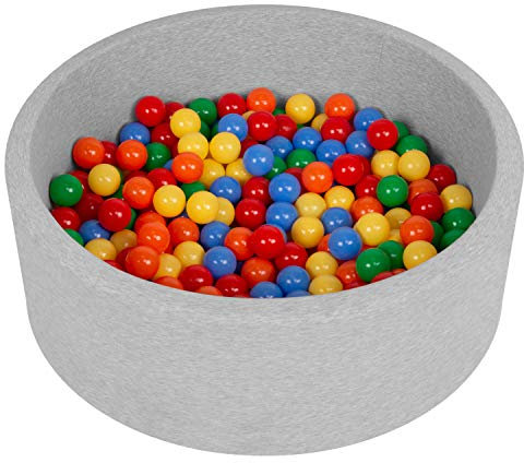 Selonis Bällebad Kinder 90x30cm Bällepool für Baby 200 Bälle Enthalten