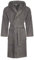 Class Home Collection Bademantel Unisex Damen Herren 100% Baumwolle Frottee mit Kapuze lang OEKO-TEX® Grau Gr. S